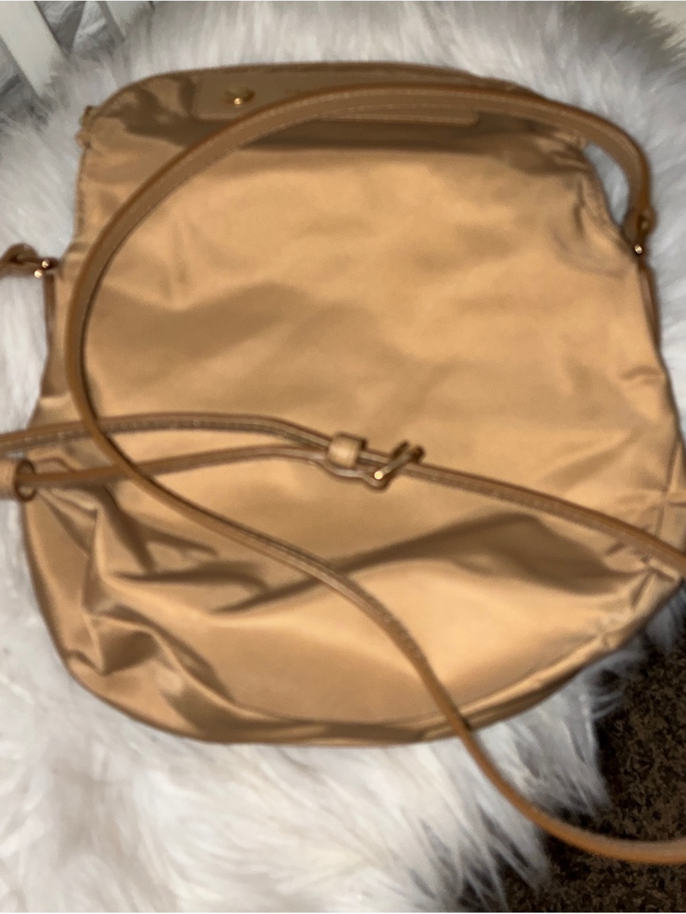 Like New Marc Jacobs Preppy Nylon Mini Natasha Crossbody Bag Tan - Picture 8 of 8